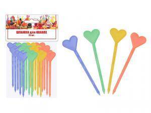 Шпажки для канапе "Сердечки" 20шт 8,7см