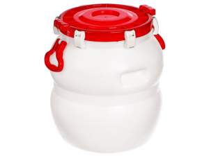 Бочка 30л с широким горлом белая