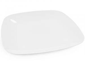 Тарелка пластиковая белая Квадро плоская