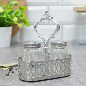 Набор для специй 2 предмета 40мл на подставке, MB 26881