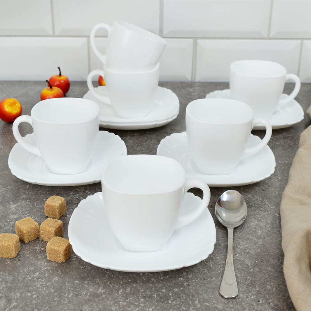 BASIC Чайный набор 12 предметов 220мл белый