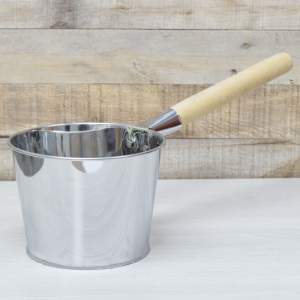 Ковш банный 2,5л нерж с деревянной ручкой