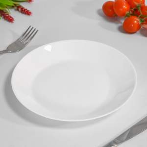 Тарелка десертная 19см Аврора без деколи, стеклокерамика, Jewel