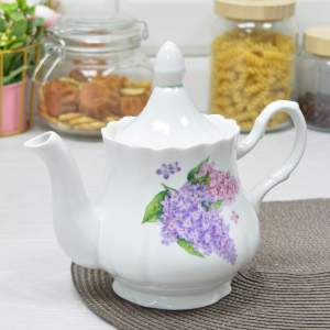 Чайник заварочный 0,8л форма Романс Сирень