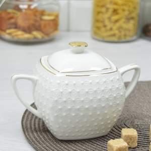 Сахарница 500мл с ручками "Снежная королева" квадр. (21355)